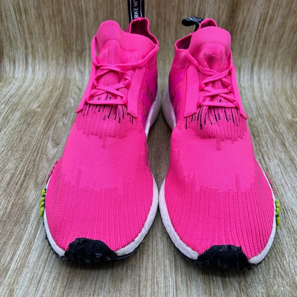 Adidas NMD Racer PK Men's Size 11 Solar Pink Primeknit Boost Sneakers CQ2442